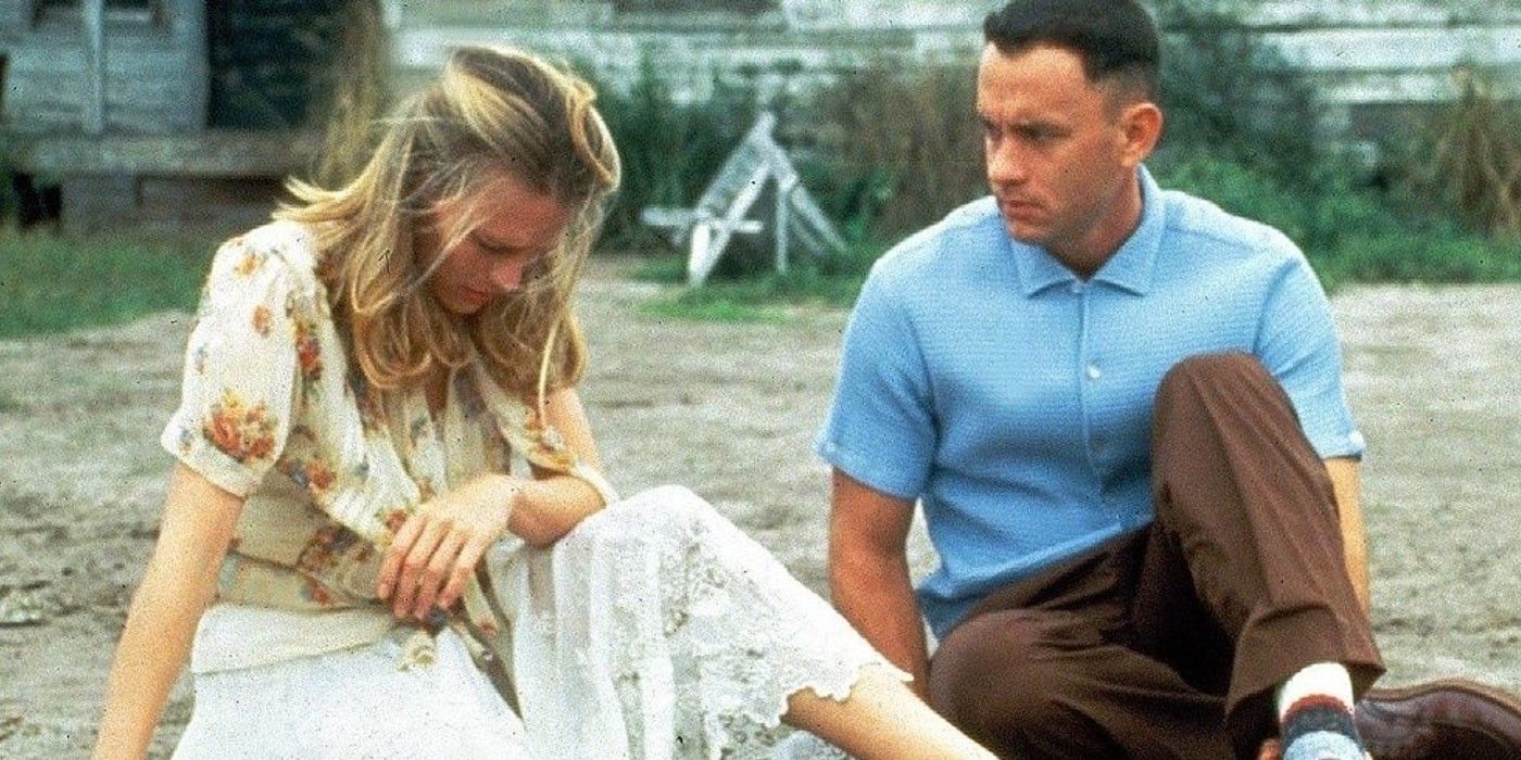 Forrest sitting with Jenny at Forrest Gump