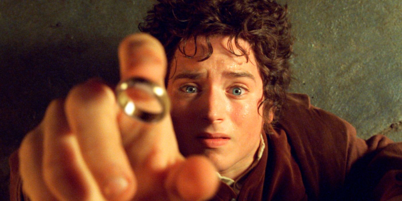The One Ring falling onto Frodo's finger in The Lord of the Rings: Fellowship of the Ring