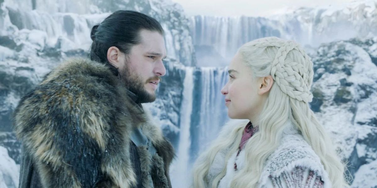 Jon Snow and Daenerys beyond the Wall in Game of Thrones