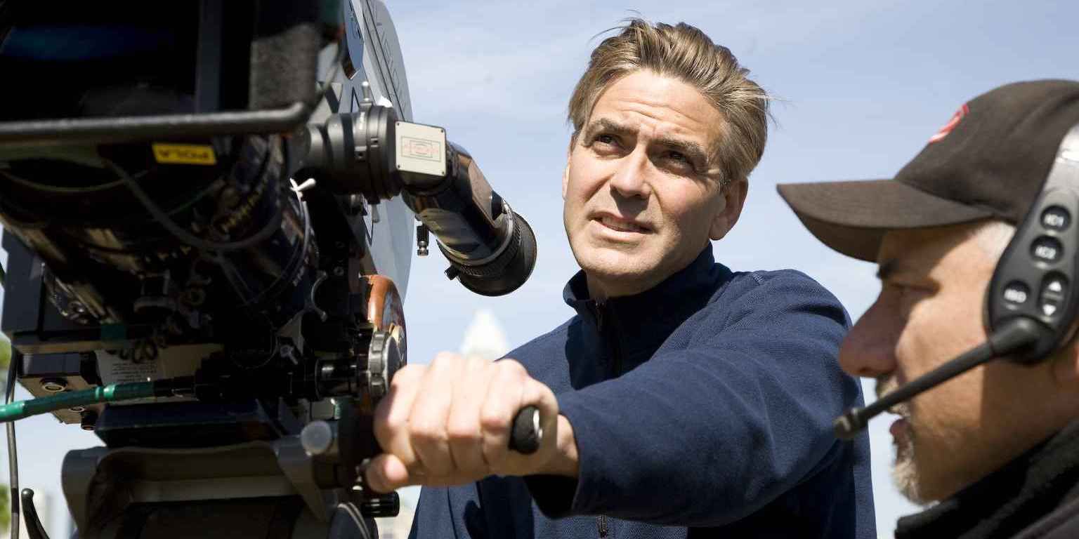 George Clooney behind the camera directing.