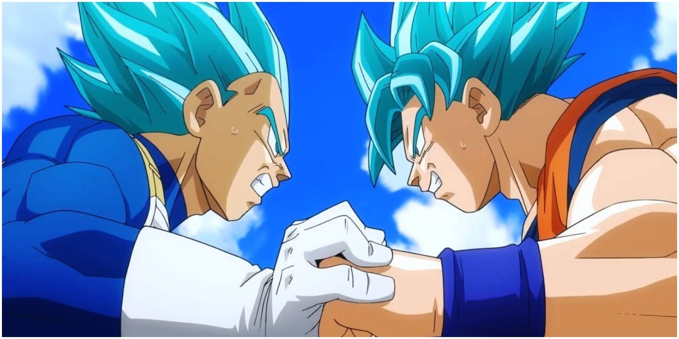 Goku contre Vegeta en tant que Super Saiyan Blue dans Dragon Ball Super