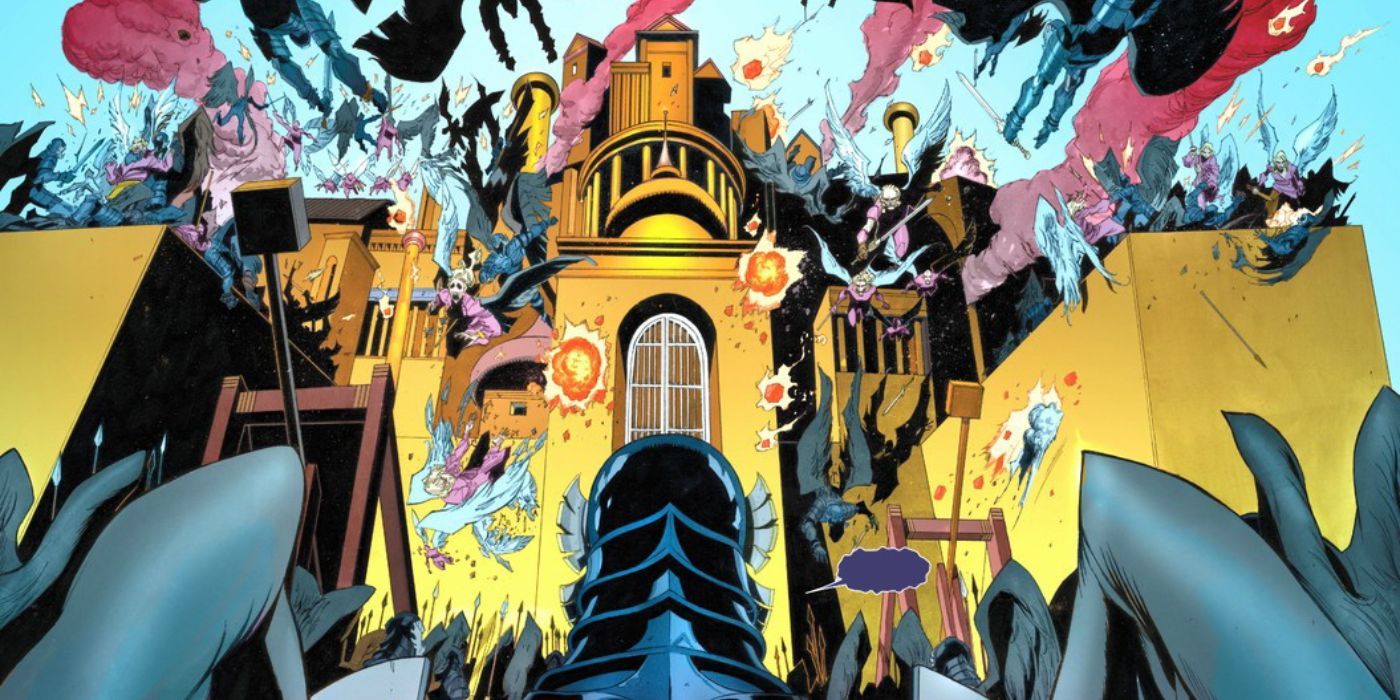 The realm of Heven under attack in Marvel Comics
