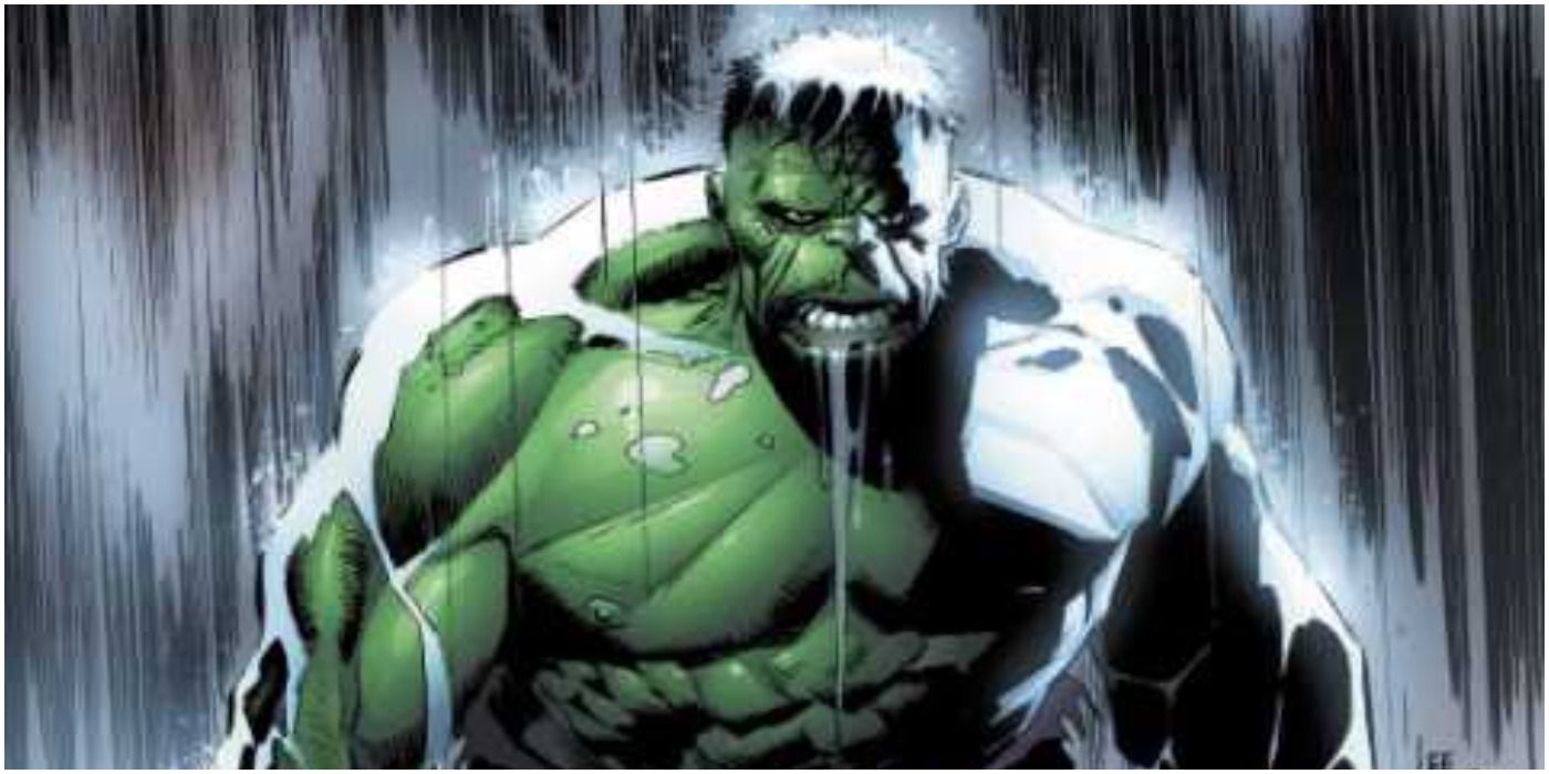 Hulk in the rain in Marvel Comics