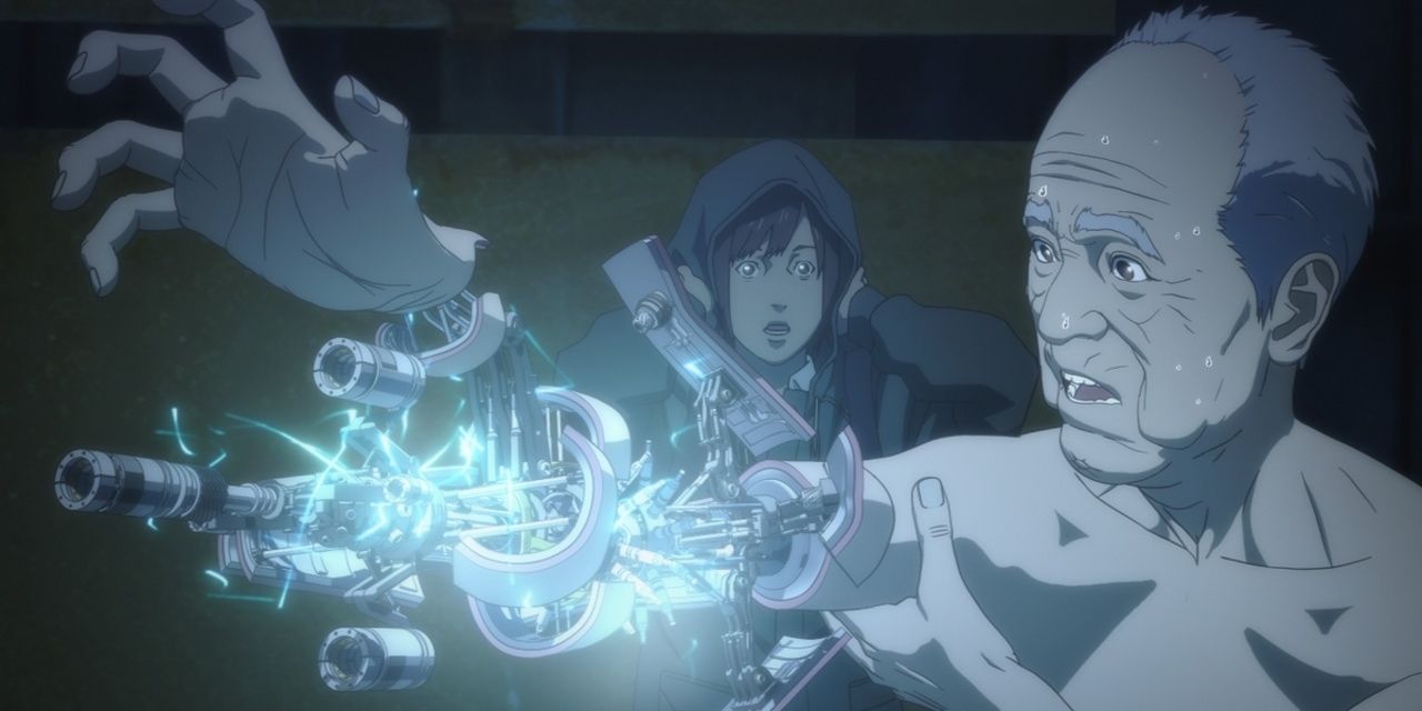 Ichiro Inuyashiki learns that he's a cyborg in Inuyashiki.