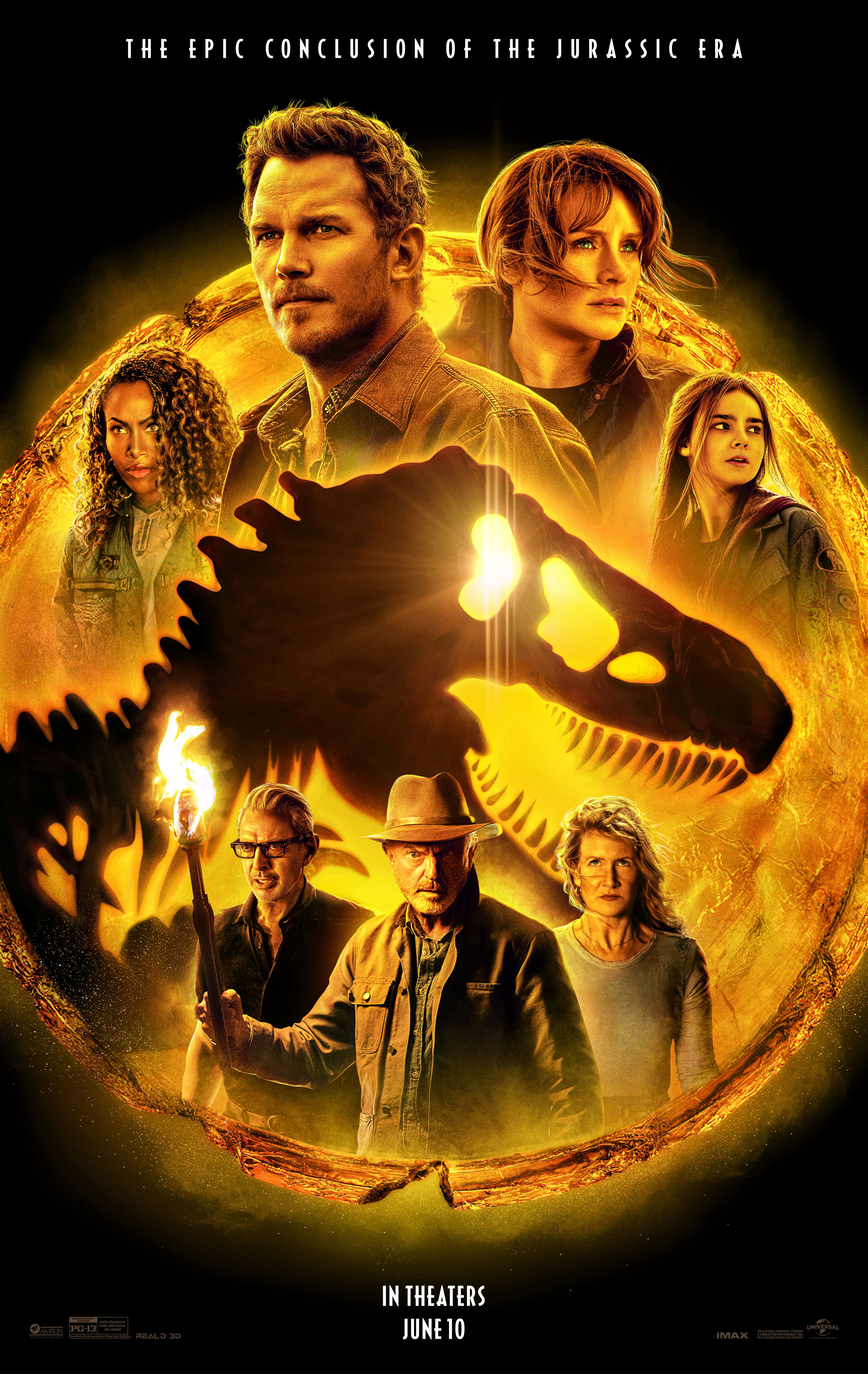 Poster de destaque do Jurassic World Dominion celebram o legado da franquia Dino 1