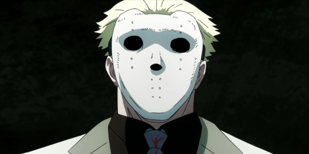 Yamori donning the Jason mask in Tokyo Ghoul.