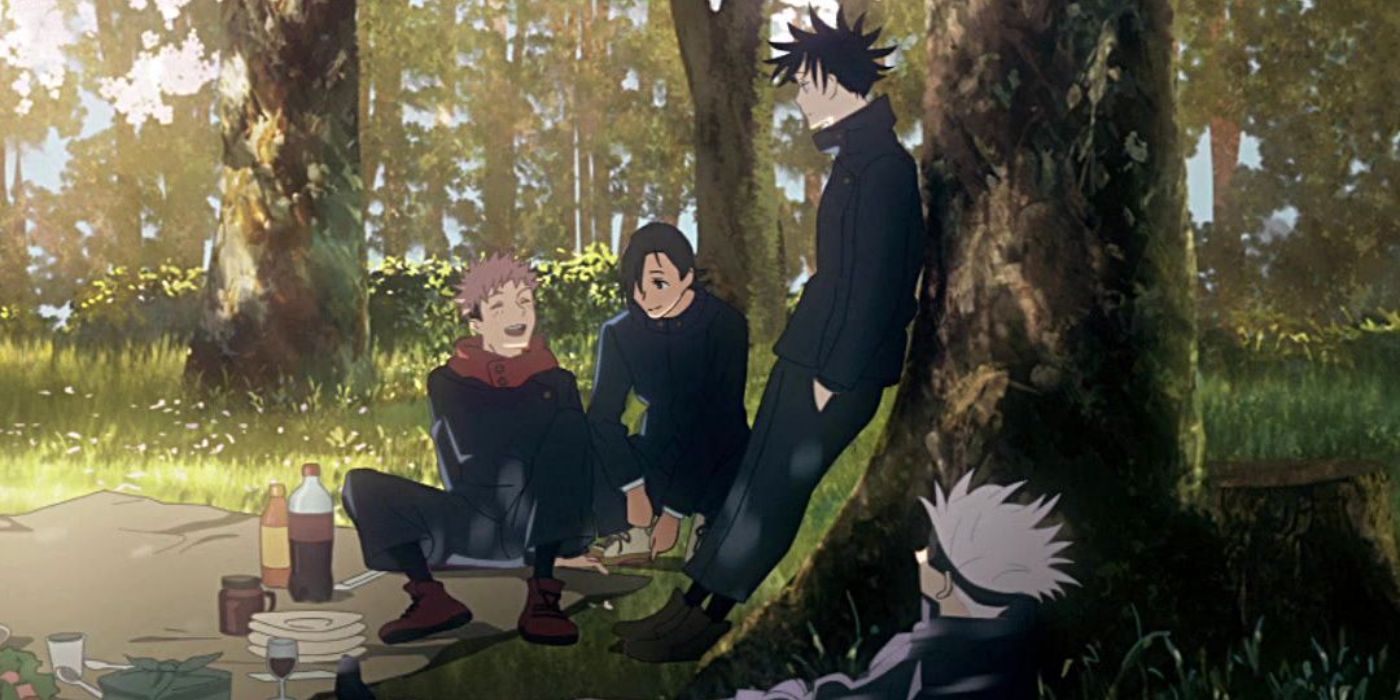 Junpei com o elenco de jjk 