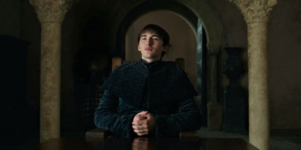 King Bran the Broken at his Small Council in Game of Thrones.