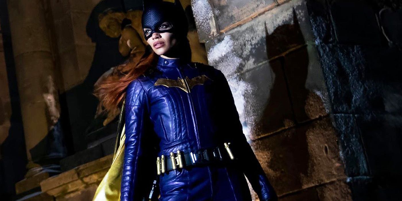 Leslie Grace posing as Barbara Gordon/Batgirl.