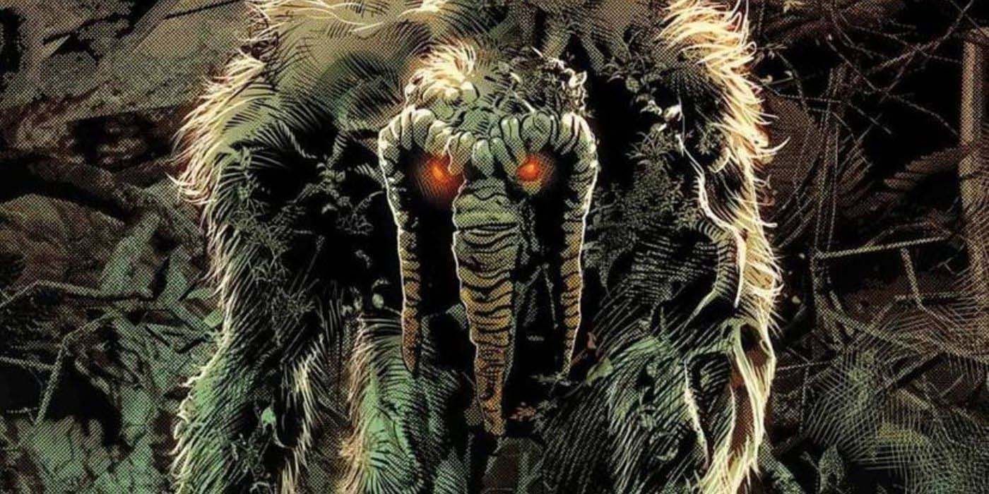 The being known as the Man-Thing as he appears within the pages of Marvel Comics.