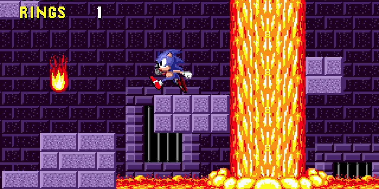 Sonic Sonic Dodging Lava In Marble Zone