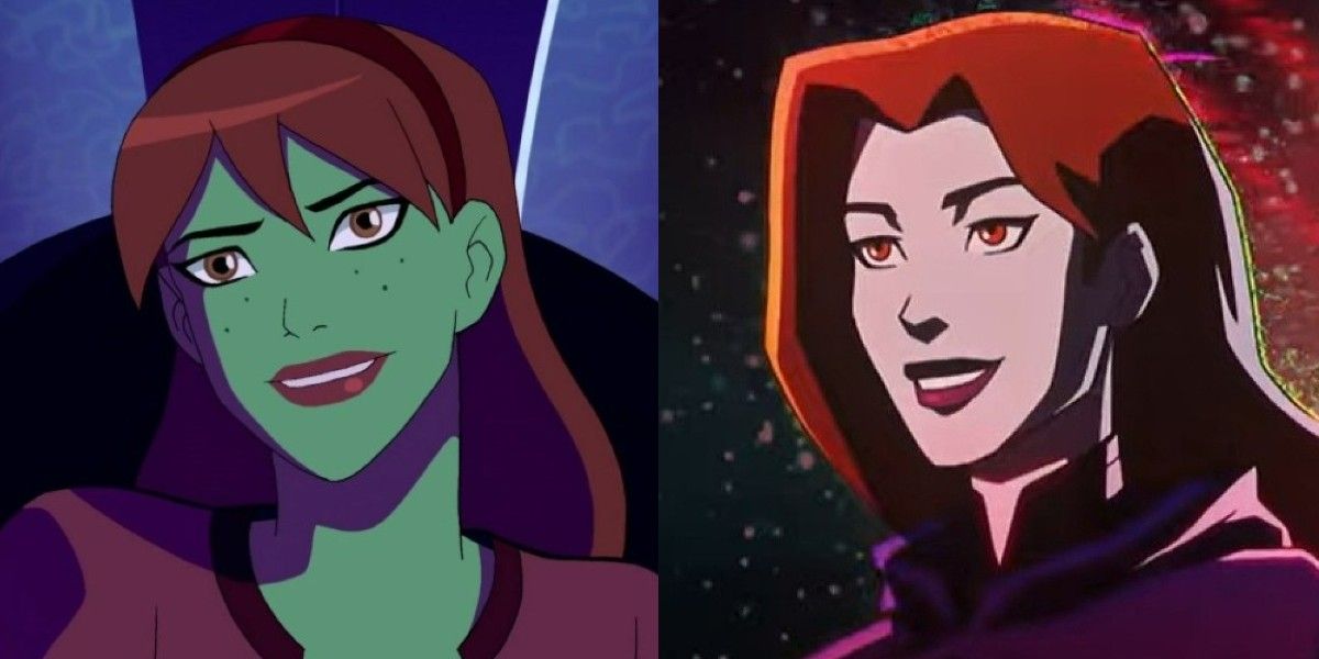Young Justice's Miss Martian from Season 1 and Season 4