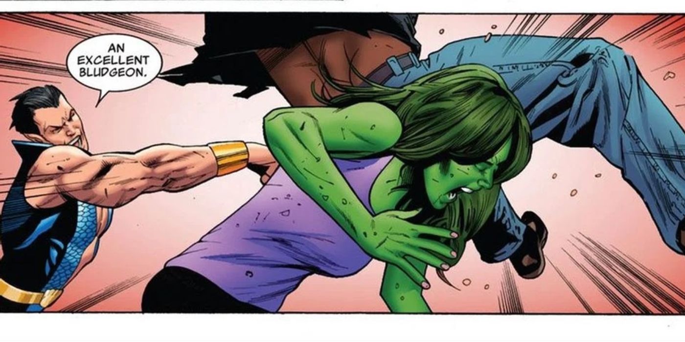Namor throws Luke Cage at She-Hulk in Avengers Vs X-men