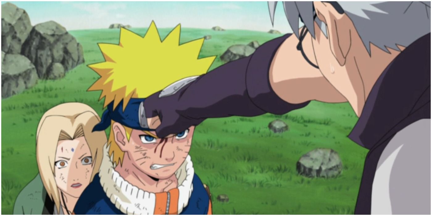 Naruto Blocking Kabuto's Attack