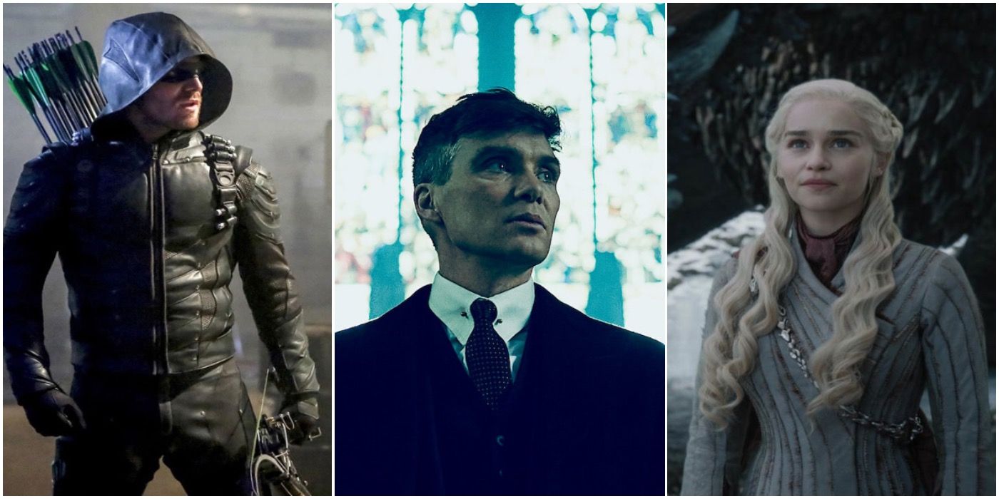 Oliver Queen from Arrow, Thomas Shelby from Peaky Blinders, and Daenerys Targaryen from Game Of Thrones