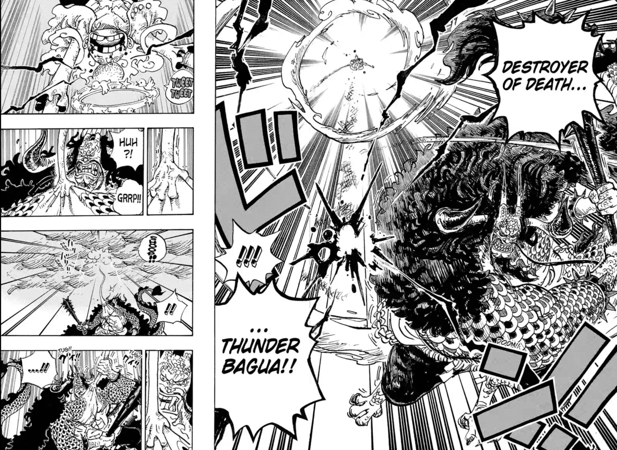 One-Piece-Chapter-1047-Luffy-Kaido-Destroyer-of-Death-Thunder-Bagua