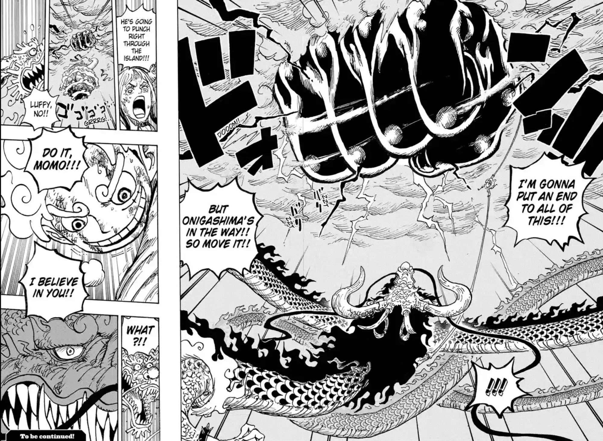 One-Piece-Chapter-1047-Luffy-Kaido-Momonosuke-Yamato-Finish-Fight