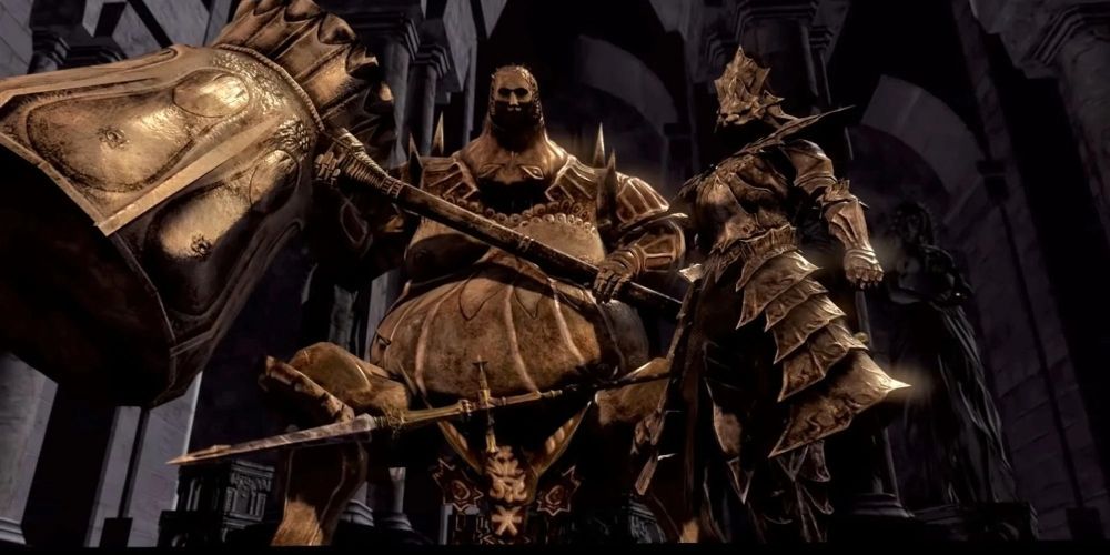 Dragonslayer Ornstein and Executioner Smough bosses of Anor Londo Dark Souls