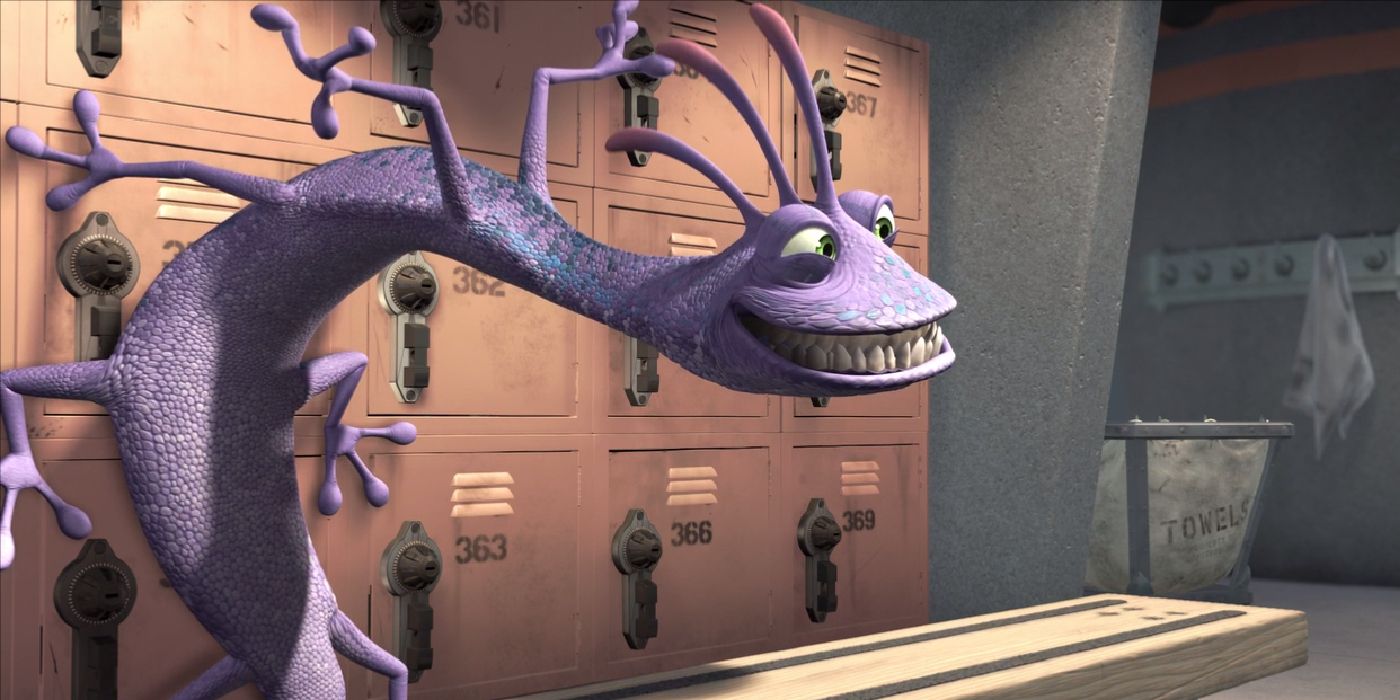 Randall in the locker room in Monsters Inc.