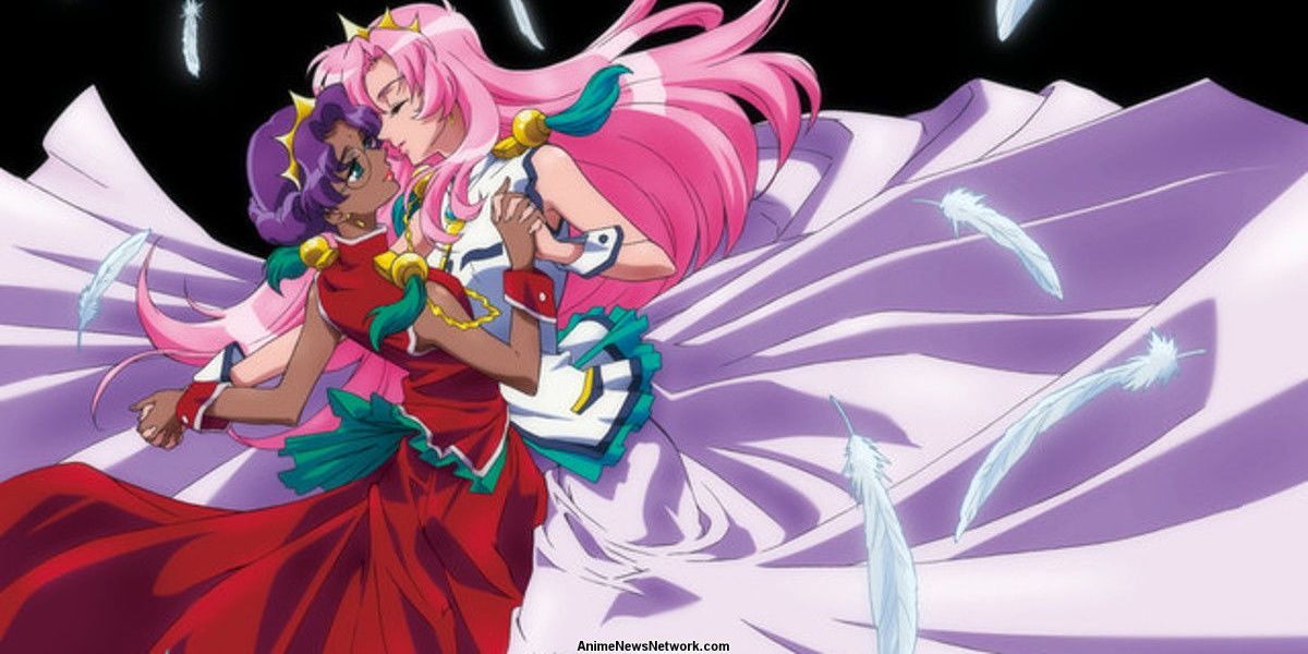 Utena and Anthy in Revolutionary Girl Utena anime.