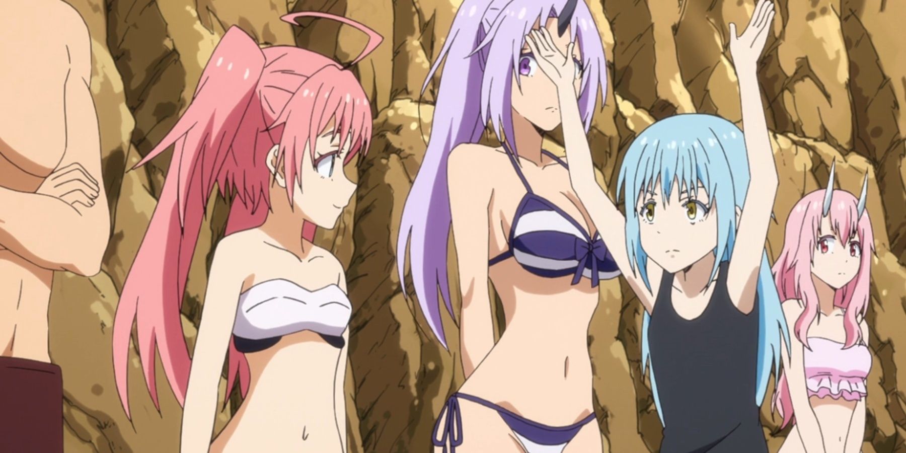 Rimuru at the beach in That Time I Got Reincarnated As A Slime.
