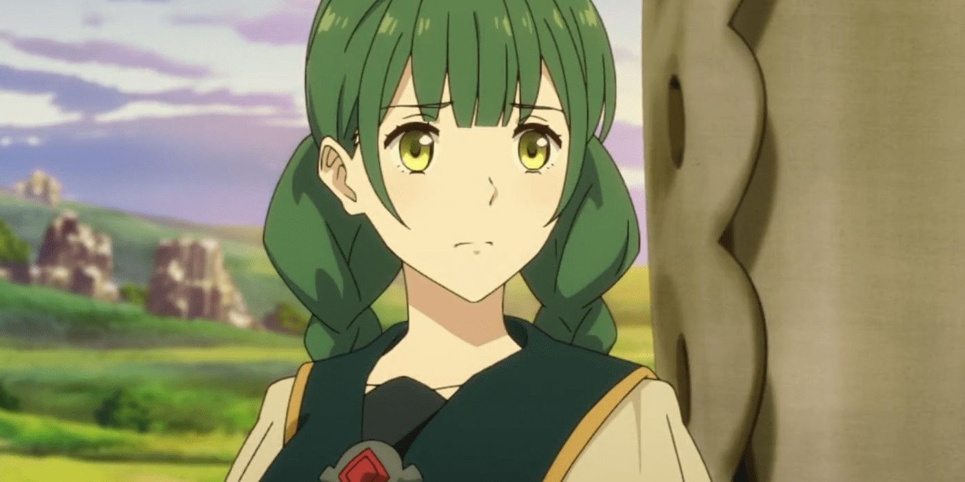 Rishia looking concerned in The Rising of the Shield Hero.