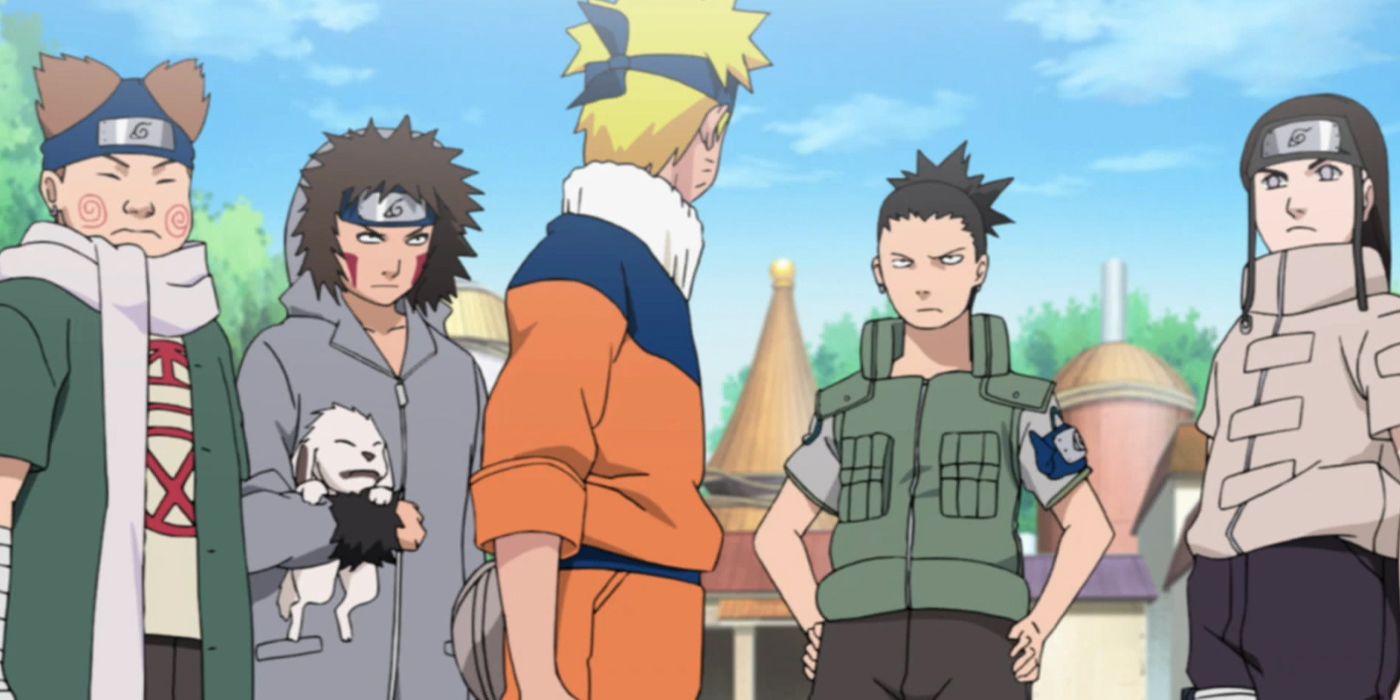 Sasuke Retrieval Squad standing together in Naruto.