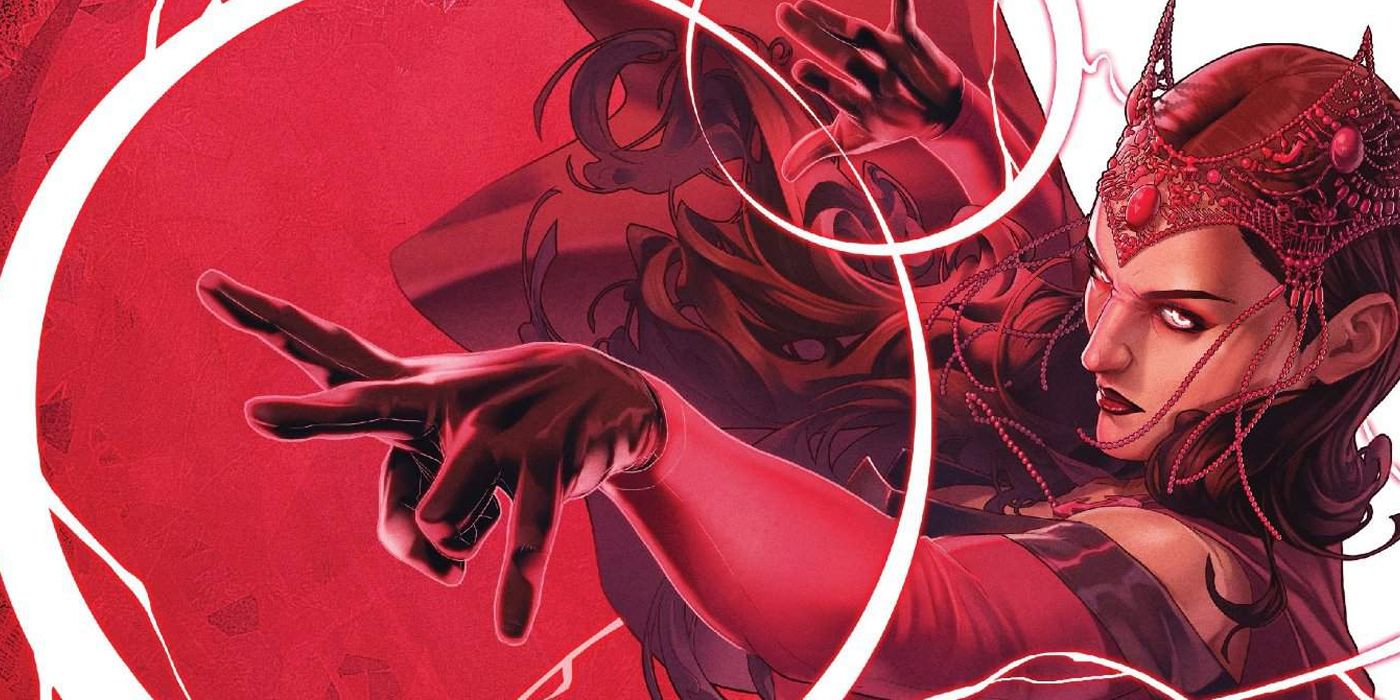 Scarlet Witch uses her reality-altering abilities.