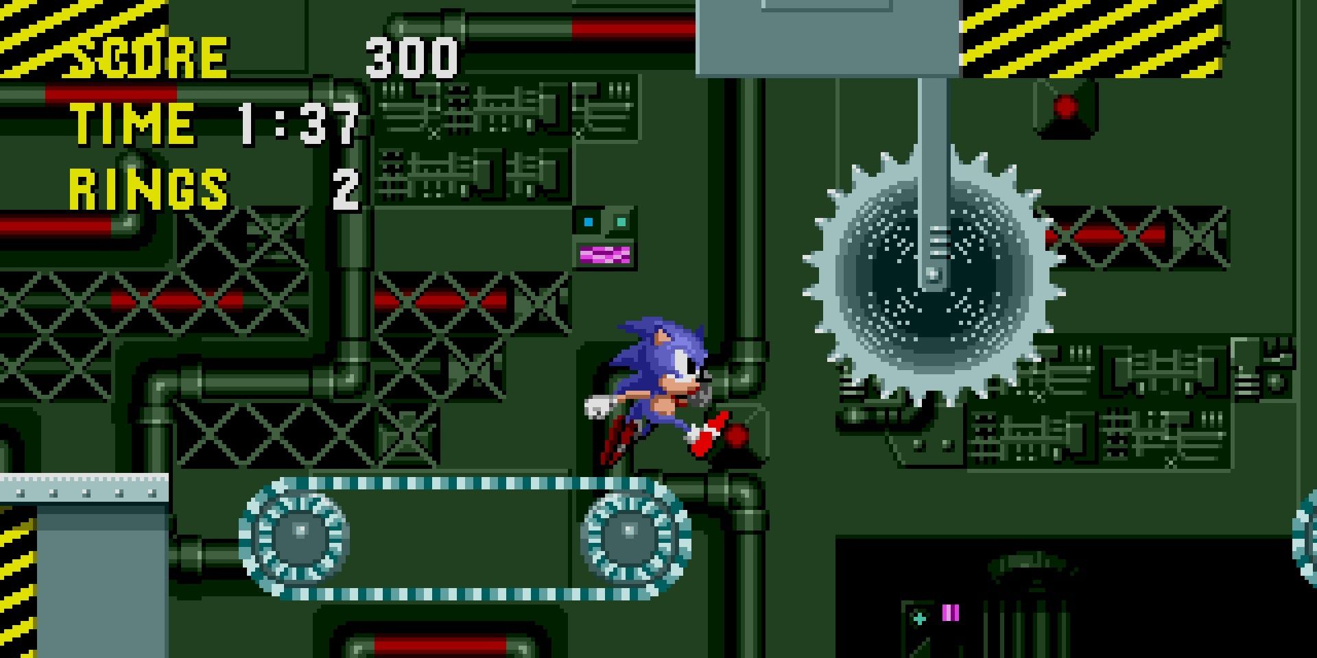 Sonic Avoiding A Buzzsaw In Scrap Brain Zone Act 2