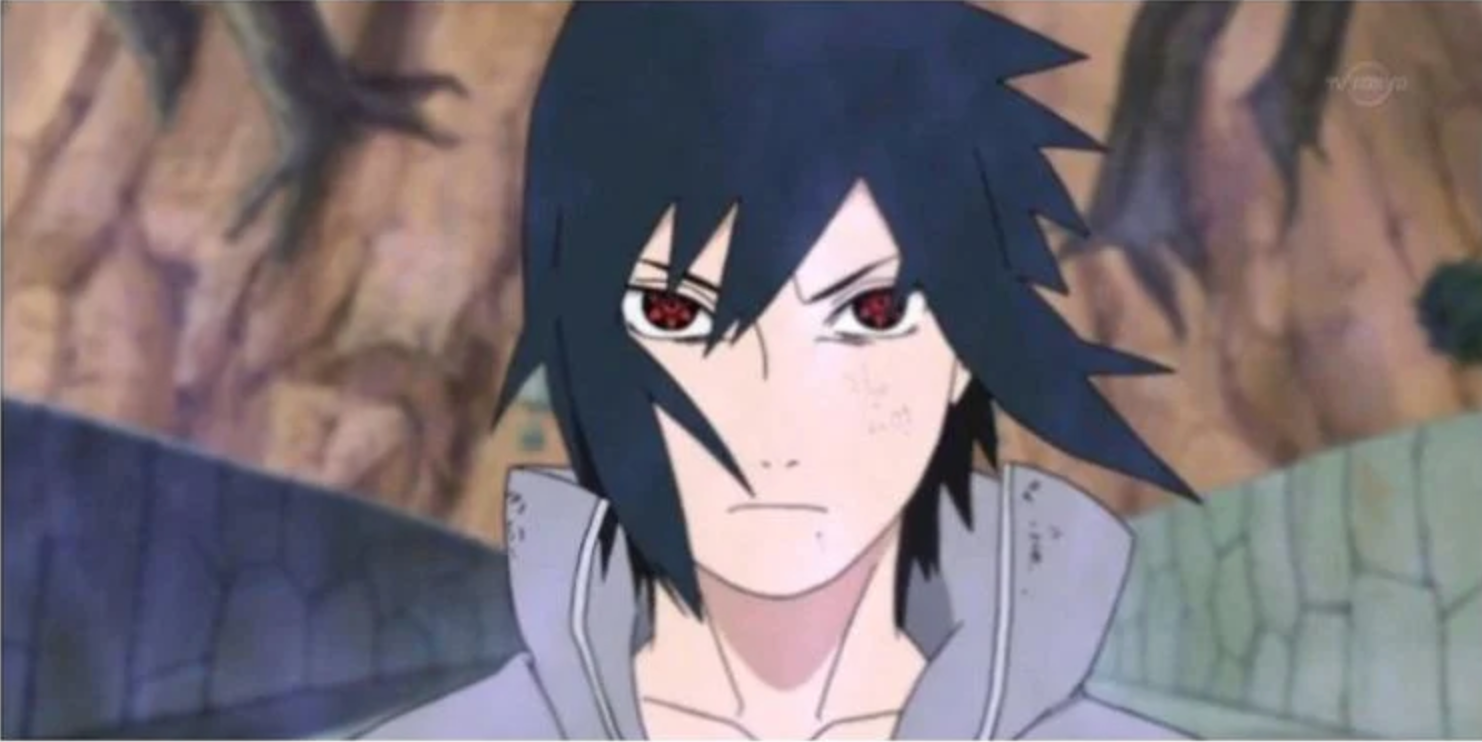 Sasuke looking angry