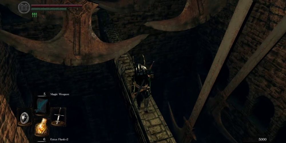 The bridge with pendulum axes in Sen's Fortress Dark Souls