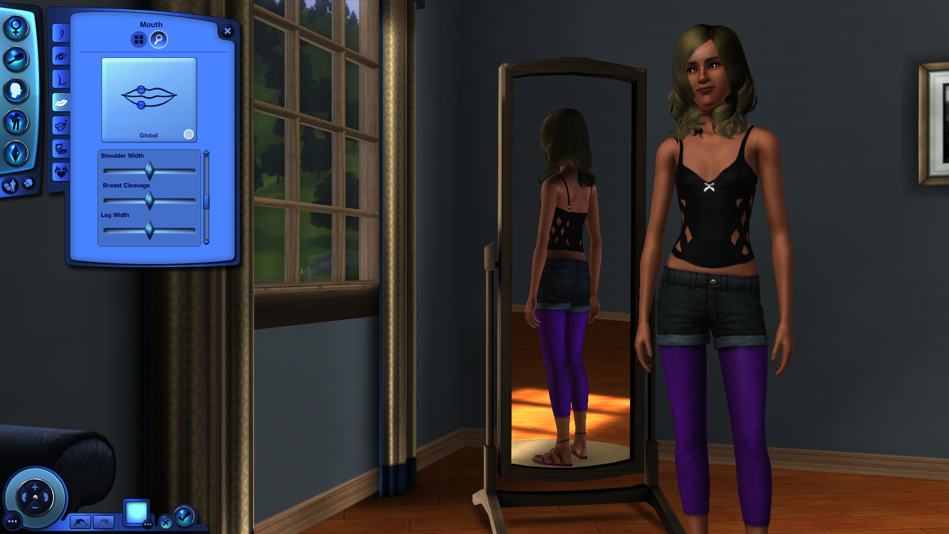 Extra sliders mod for The Sims 3 CAS