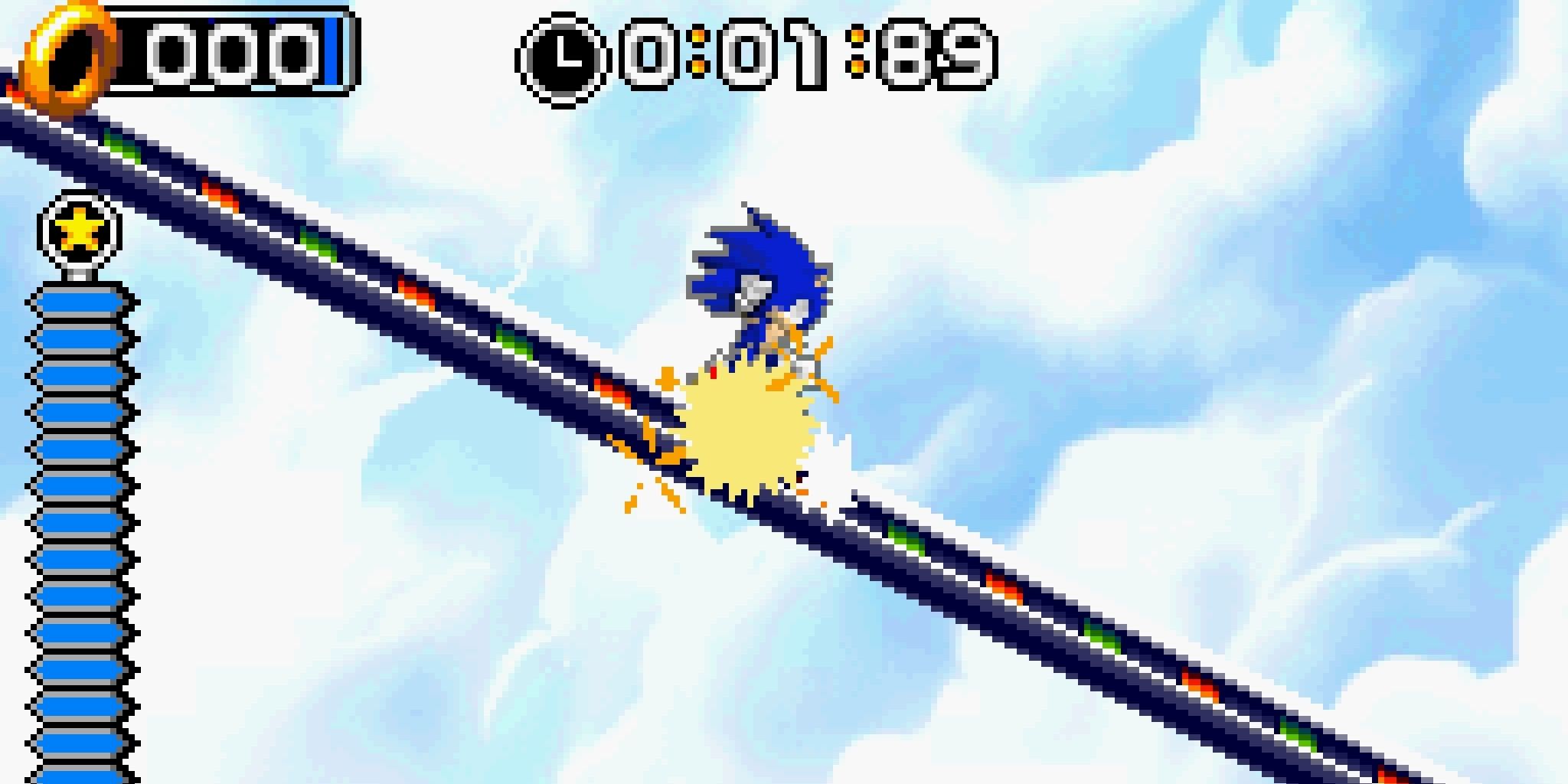 Sonic Rush - Sonic Rail Grinding In Altitude Limit