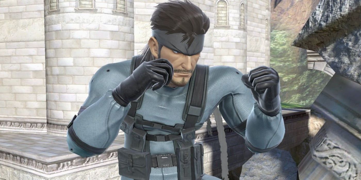 Super Smash Bros Ultimate Solid Snake pronto para lutar