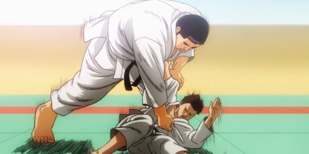 Takeo performing judo move on opponent in My Love Story