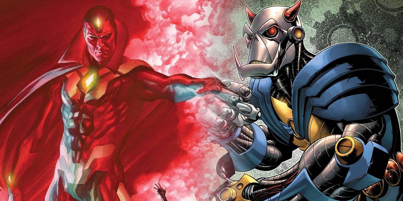 The Vision and Death's Head split image