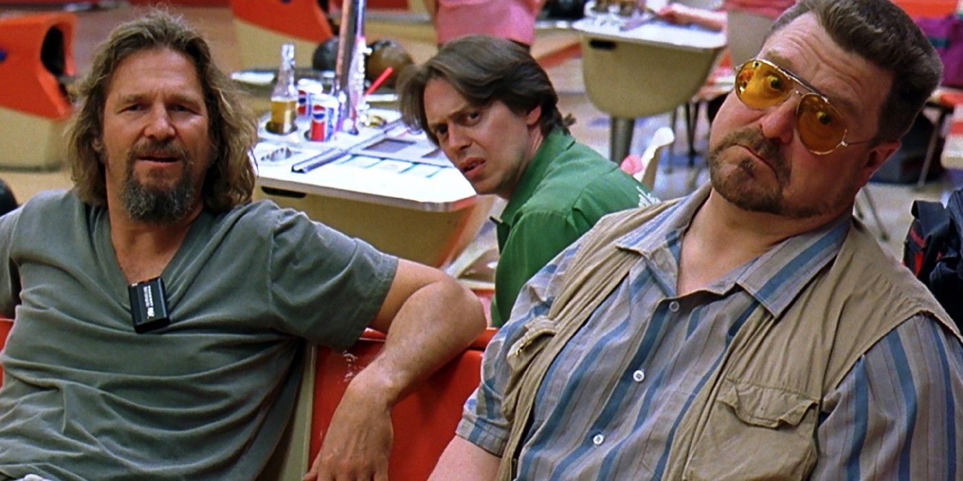 The Dude and his friends at the bowling alley In The Big Lebowski
