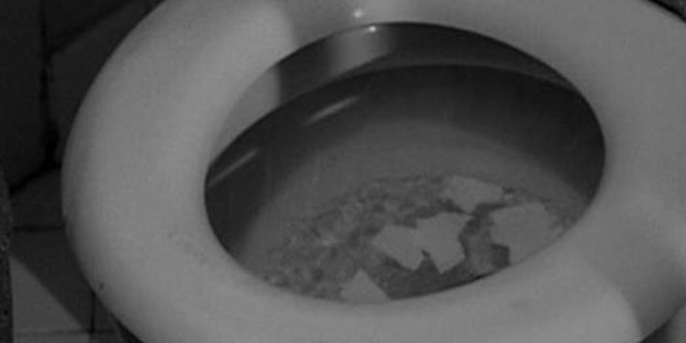 Toilet flushing scene in Hitchcock's Psycho