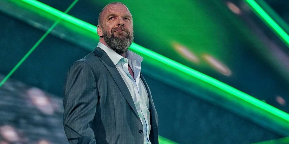 Triple H retires in the ring at Wrestlmania