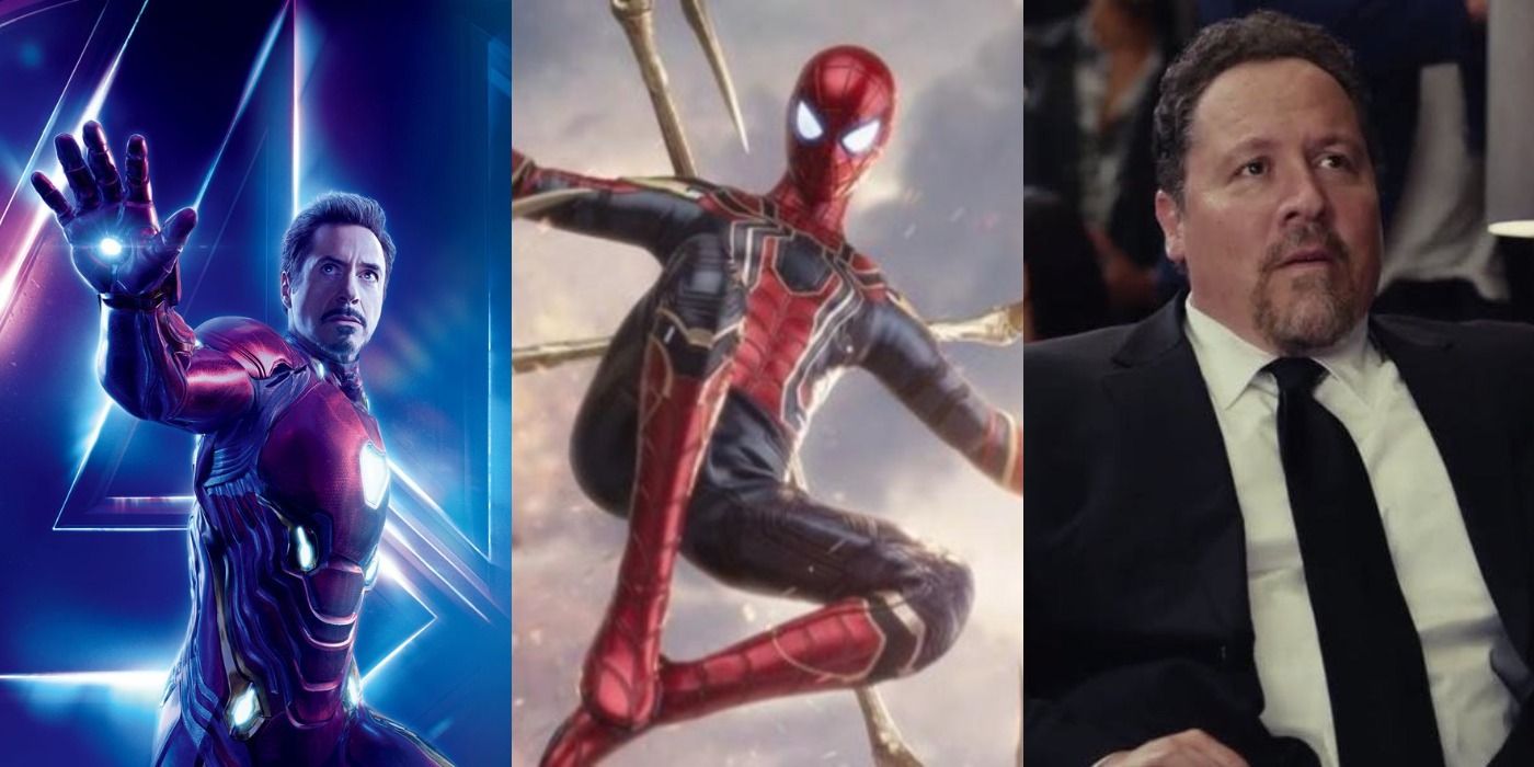 What Spider-Man learned from Happy Hogan and Tony Stark split feature Iron Man, Spider-Man Iron Spider Costume, and Happy Hogan on a couch