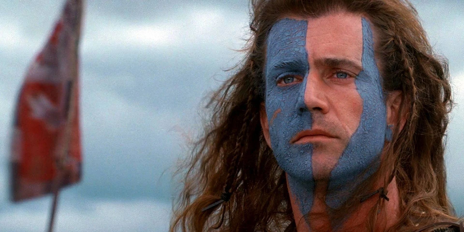 Mel Gibson como William Wallace em Coração Valente (1995)