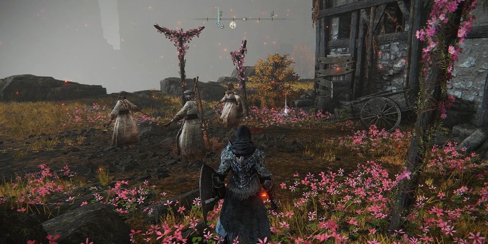 Dominola windmill village in the Elden Ring, inhabited by a number of dancers