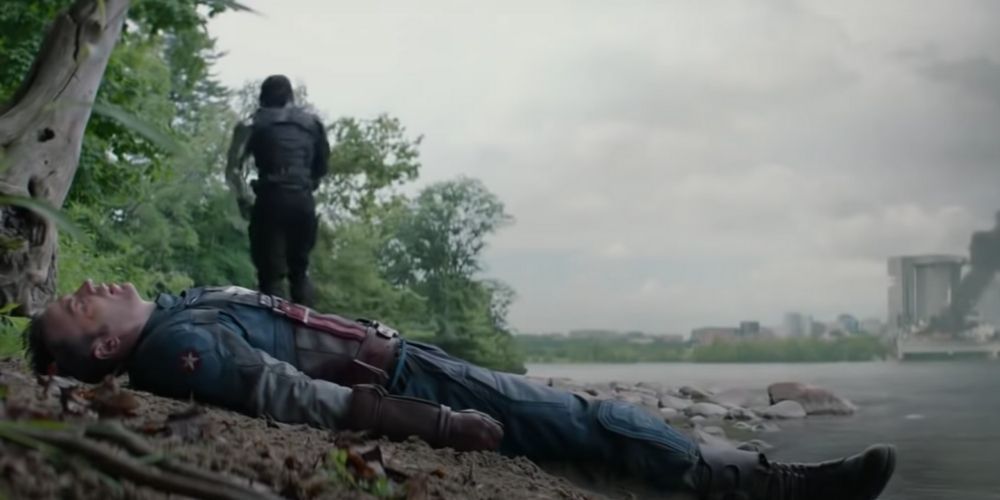 Winter Soldier saves Captain America from River