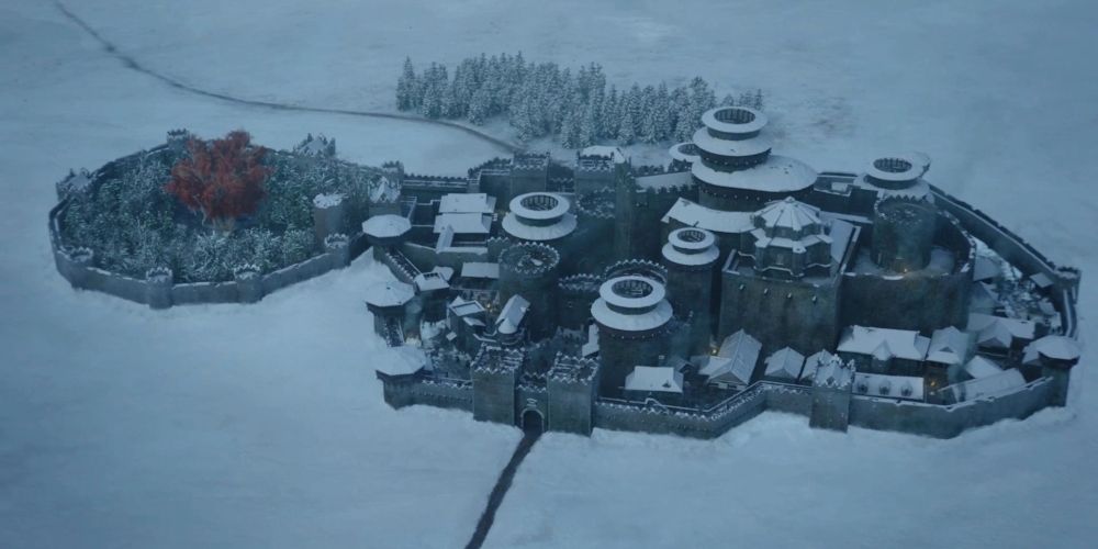 The castle of Winterfell on Game of Thrones' map.