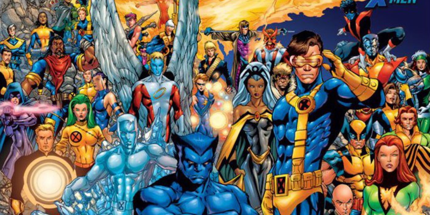 X-Men group shot featuring Cyclops, Beast, Wolverine, Storm, Iceman, and Havok.
