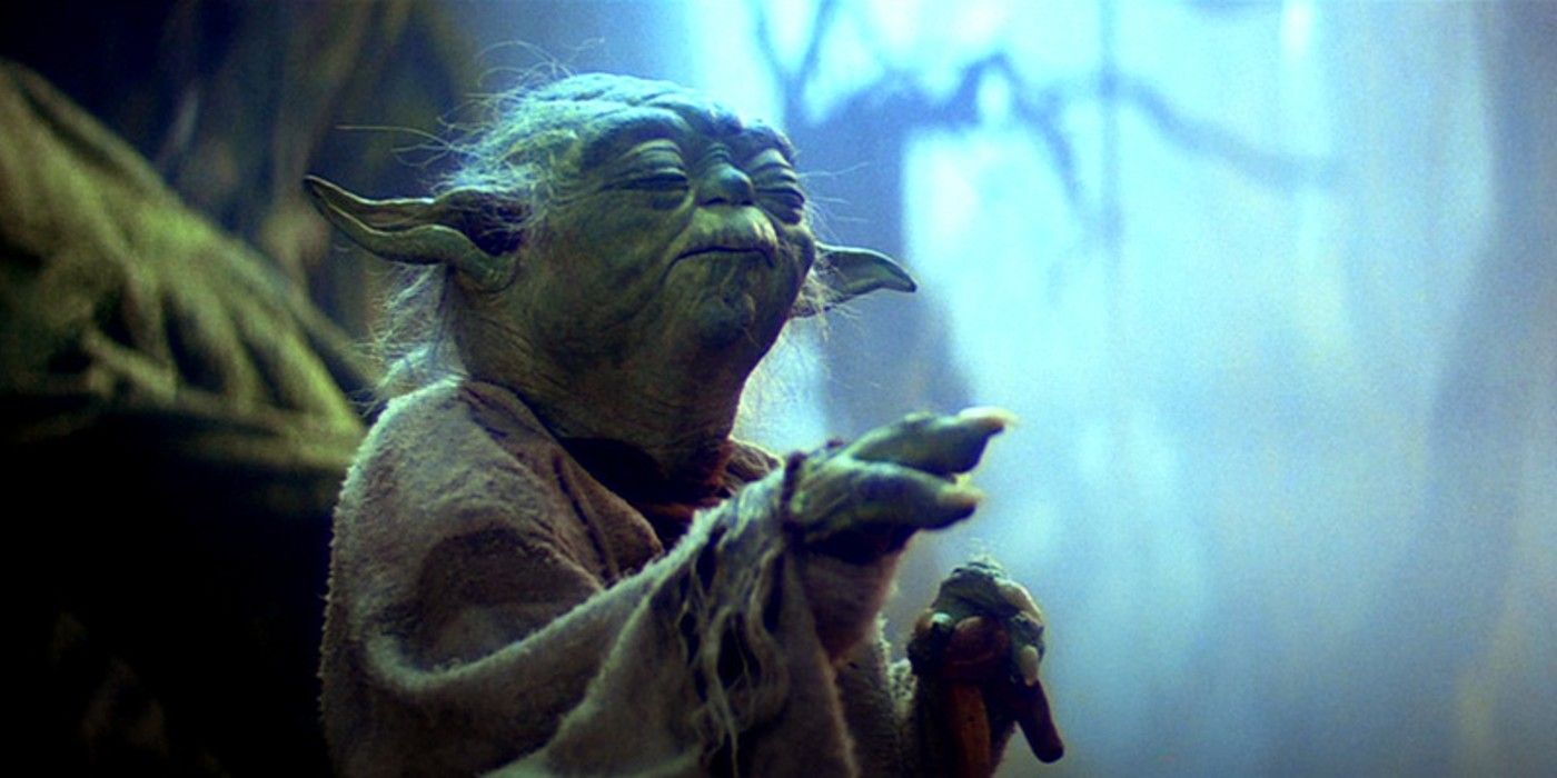 Yoda uses the Force on Dagobah in The Empire Strikes Back