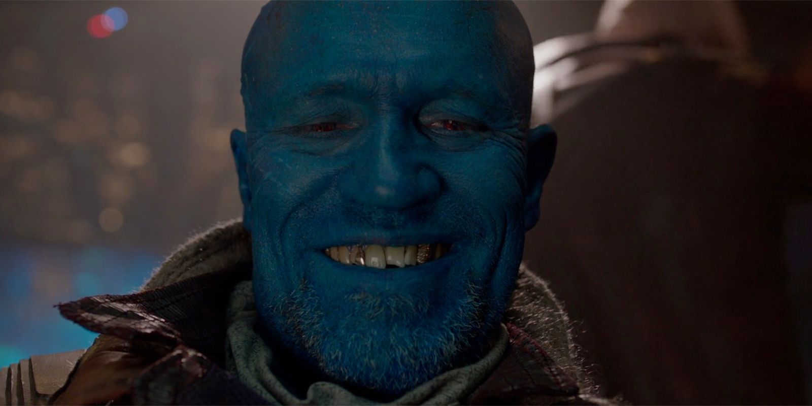 Yondu laughing in Guardians Of The Galaxy when he finds a Troll doll in the Orb.