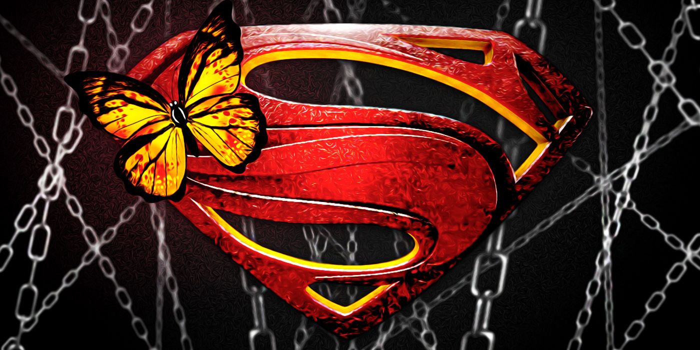 Zack Snyder Superman Symbol with butterflies in chains