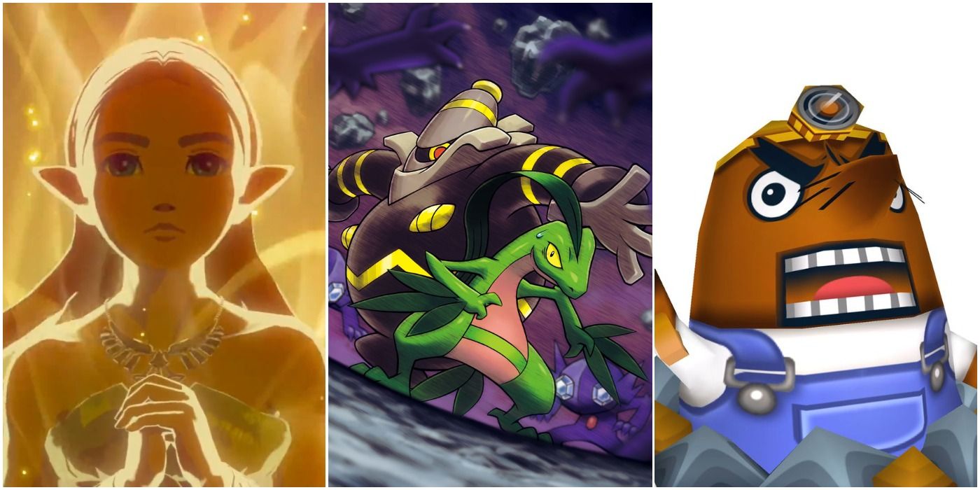 Zelda from Breath of the Wild compared to Dusknoir and Grovyle from Pokémon Mystery Dungeon: Explorers of Sky compared to Mr Resetti from Smash Bros. Brawl 