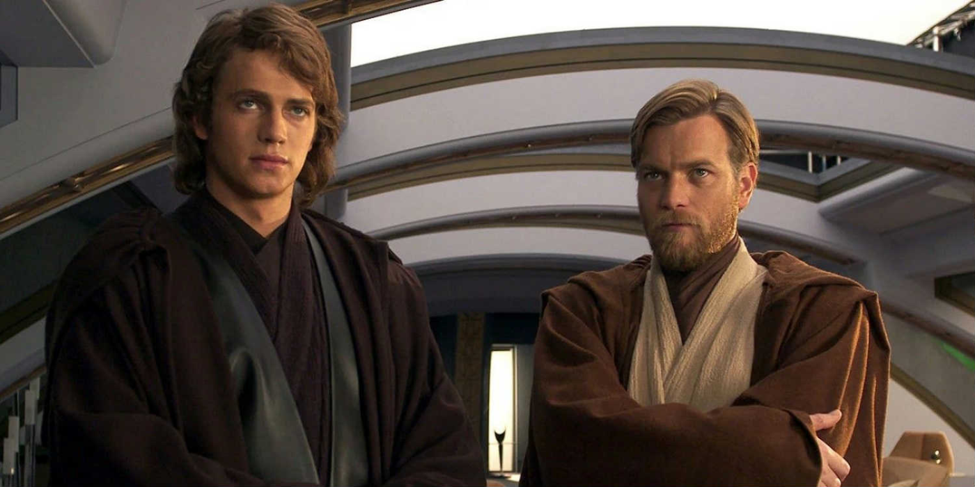 Hayden Christensen as Anakin and Ewan McGregor as Obi-Wan, Star Wars